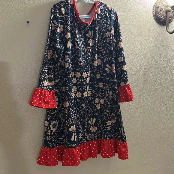 Dresses | Penelope Plumm Thanksgiving Dress Size 8 Pretty Flower Design |  Poshmark